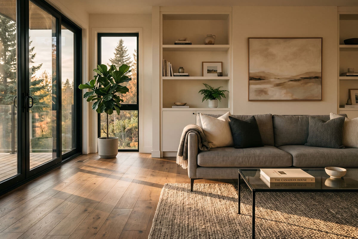 A quiet Toronto home interior representing the matrimonial home